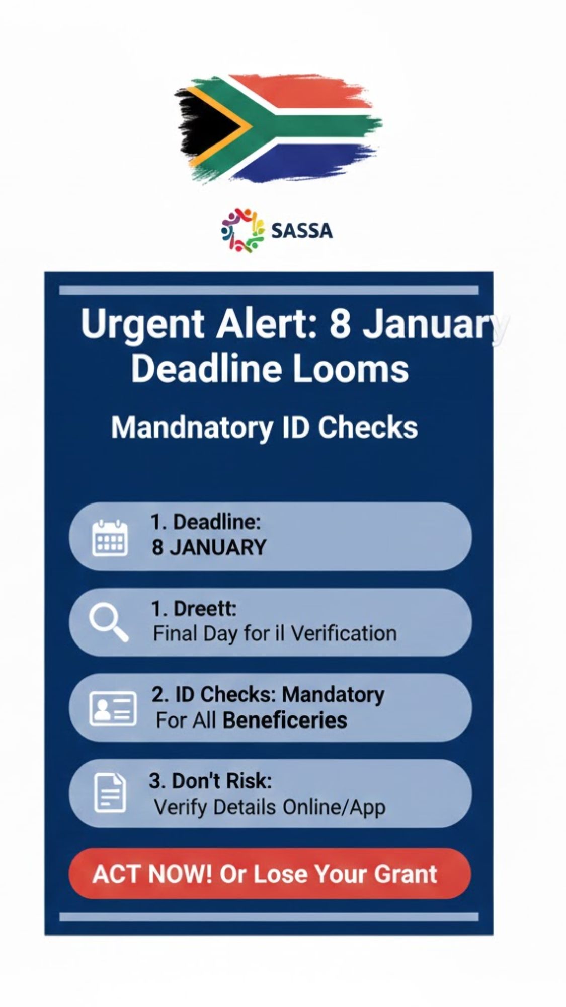 8 January Deadline Looms