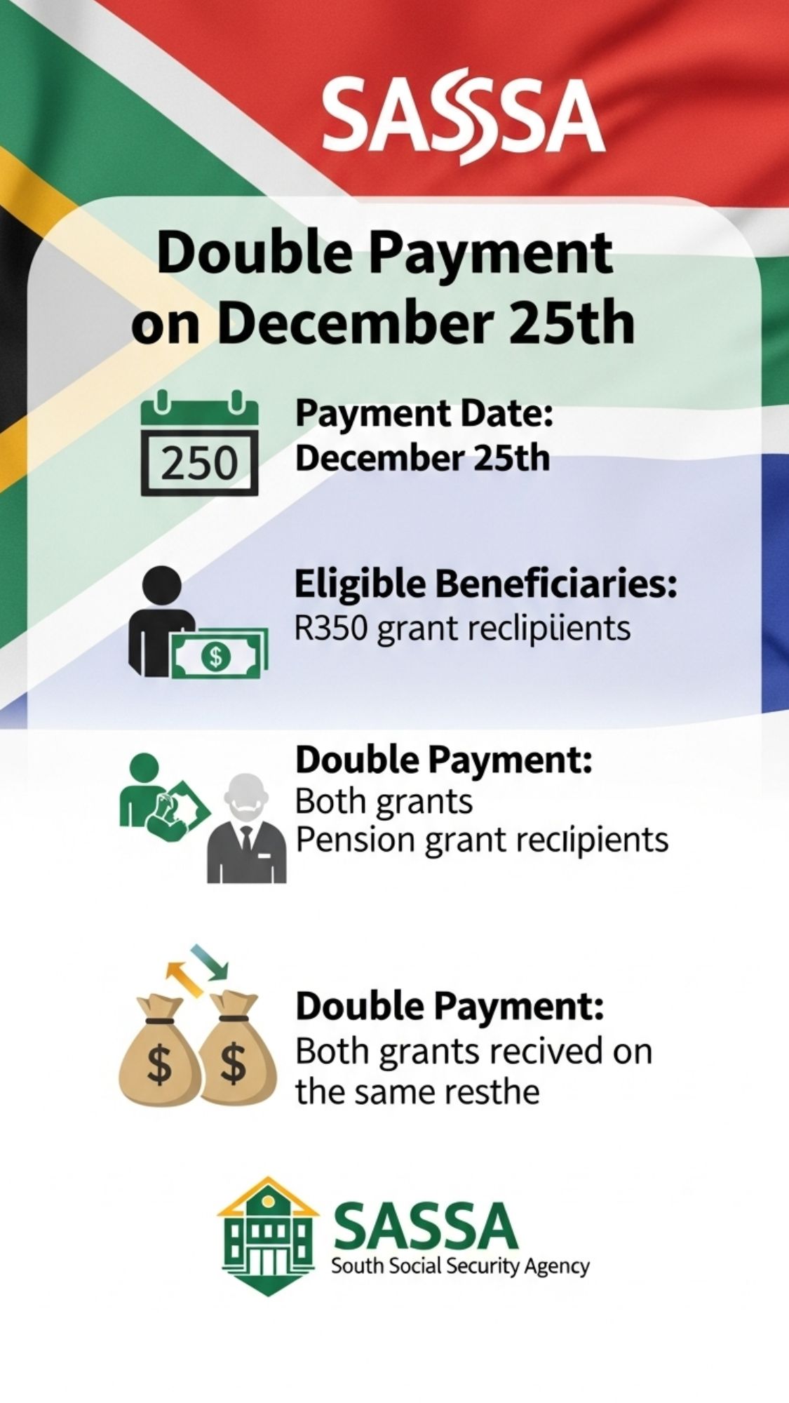SASSA Schedules Double Payment