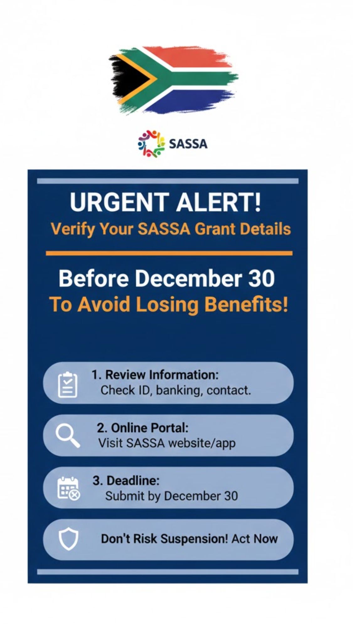 Verify Your SASSA Grant Details